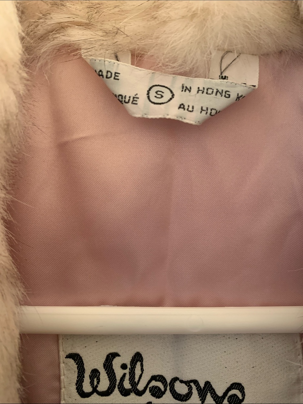 Wilson’s - Cream, Rabbit Fur Jacket - Picture 3 of 10